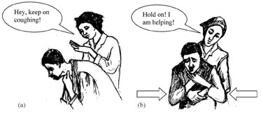 Techniques to help someone who is choking